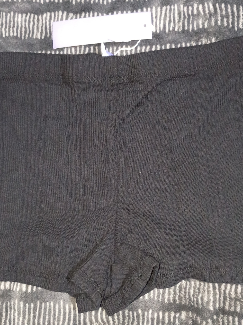 Florence By Mills Women’s Ribbed Shorty Shorts Black Sz L